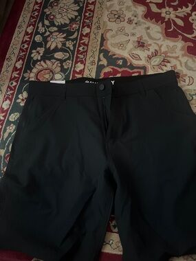 Hurley Men's Black Flat-Front Performance Shorts